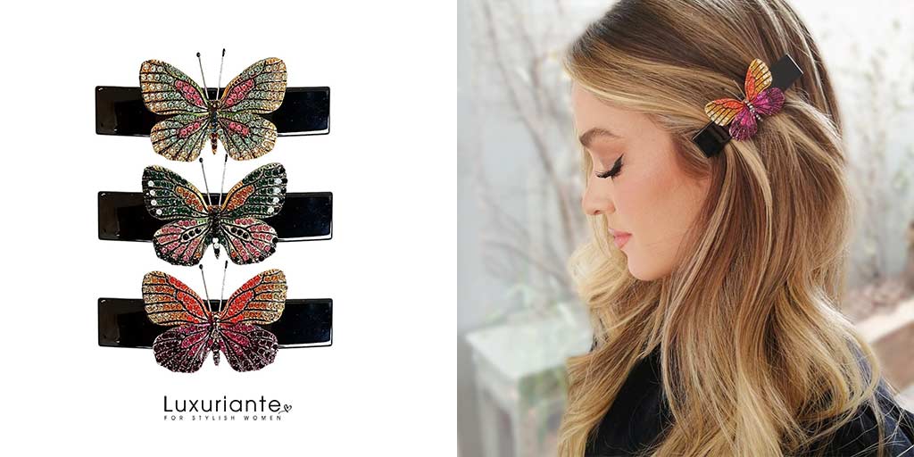 Presilha de Acetato Butterfly Acessórios para Cabelo