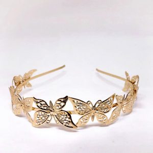 Tiara Butterfly Metal Dourada